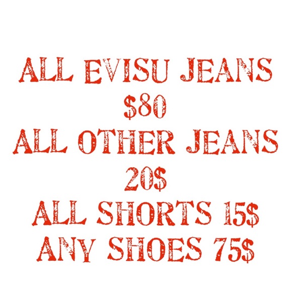 Evisu Red Text Graphic